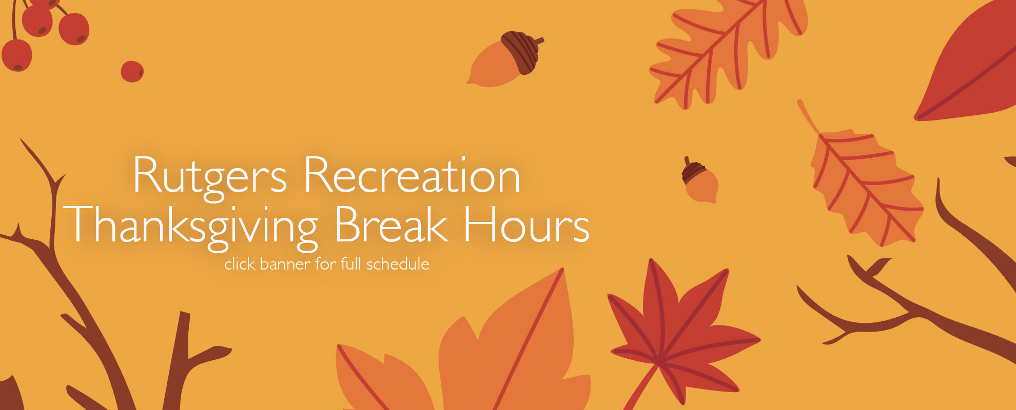 Recreation Thanksgiving Hours