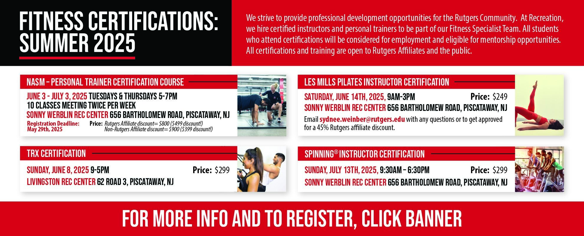 Summer Fitness Certifications