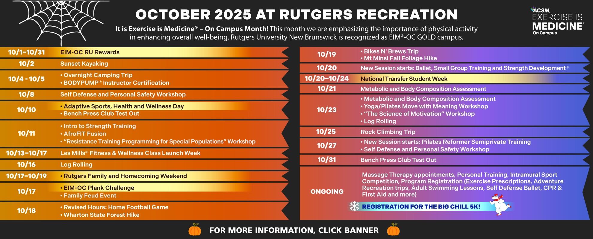 October Program Calendar