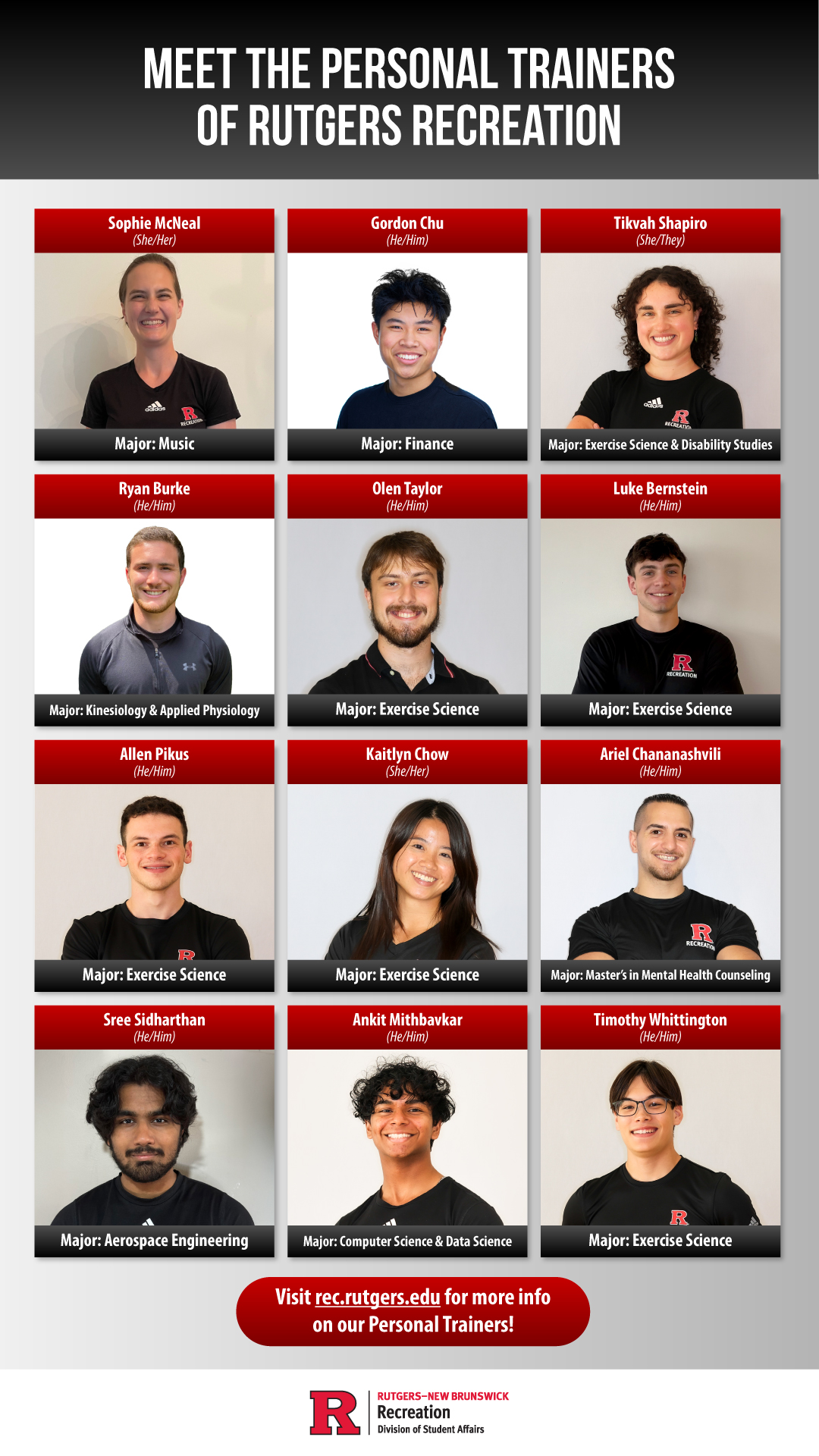 Rutgers Personal Trainer Team