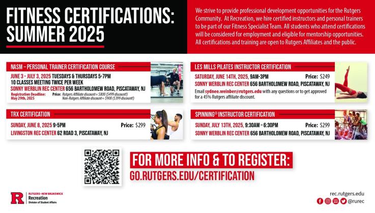 Summer Fitness Certifications