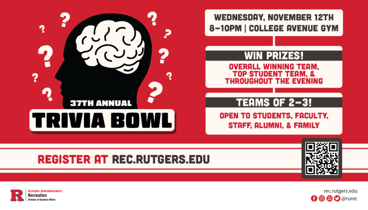 2025 Trivia Bowl on 11/12 8-10pm at the College Avenue Gym