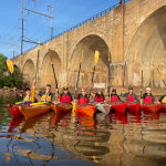Rutgers Students Go Outdoors Sunset Kayaking Trip on the Raritan River